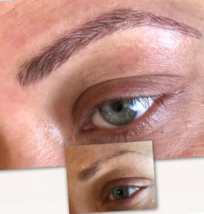 Eyebrow Tattoo result by EYEBROWS, Etc, WAXING/MICROBLADING in Southfield, MI