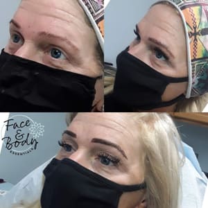 Eyebrow Tattoo result by Face and Body Essentials by Tina in Houghton Lake, MI