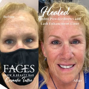 Eyebrow Tattoo result by Faces Brow and Beauty Bar in Spokane, WA