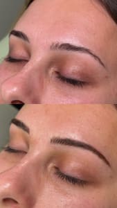 Eyebrow Tattoo result by Fairy Tale Ink in Oakland, NE