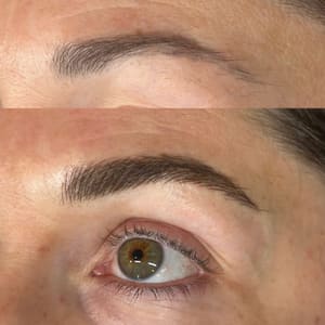 Eyebrow Tattoo result by Faithful Arrows Studio in Eldersburg, MD