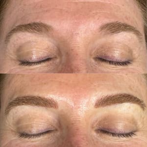 Eyebrow Tattoo result by Faithful Arrows Studio in Eldersburg, MD