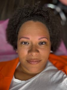 Eyebrow Tattoo result by Faux Getter by Amber Garton. Microblading. Lip blushing. Lash liner tattoo. Scar camouflage. Areolas. in Dallas, TX