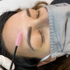 Eyebrow Tattoo result by Faux Getter by Amber Garton. Microblading. Lip blushing. Lash liner tattoo. Scar camouflage. Areolas. in Dallas, TX