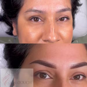 Eyebrow Tattoo result by Feather Touch Permanent Makeup & Spa in Kernersville, NC