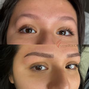 Eyebrow Tattoo result by Feather Touch Permanent Makeup & Spa in Kernersville, NC
