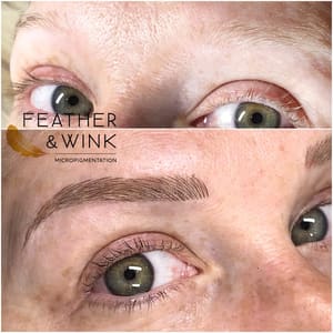 Eyebrow Tattoo result by Feather & Wink Micropigmentation in Alpharetta, GA