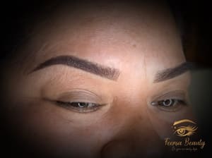 Eyebrow Tattoo result by Feersa Beauty in Brownsville, TN