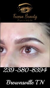 Eyebrow Tattoo result by Feersa Beauty in Brownsville, TN