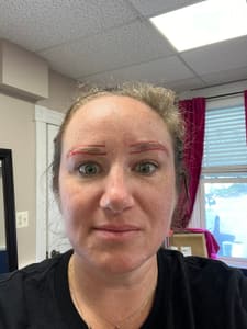Eyebrow Tattoo result by Fine Line Brow & Permanent Makeup Studio, LLC in Parkton, MD
