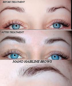 Eyebrow Tattoo result by Fine Lines & Hair designs in Hamilton, MT