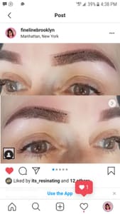 Eyebrow Tattoo result by Fineline Aesthetics in Kaser, NY