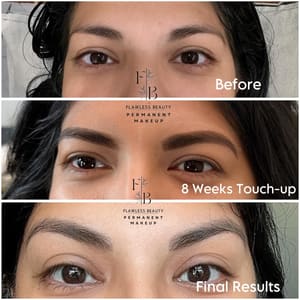 Eyebrow Tattoo result by Flawless Beauty Permanent Makeup Studio in Heiskell, TN