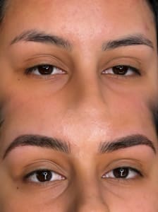 Eyebrow Tattoo result by Flawless Cosmetics PMU Studio in Watsonville, CA