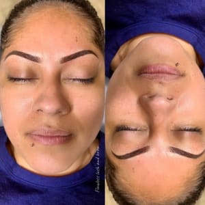 Eyebrow Tattoo result by Flawless lash and brow- lash extensions, permanent makeup and beauty in Las Vegas, NV