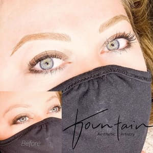 Eyebrow Tattoo result by Fountain Aesthetic Artistry in Westerville, OH