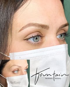 Eyebrow Tattoo result by Fountain Aesthetic Artistry in Westerville, OH