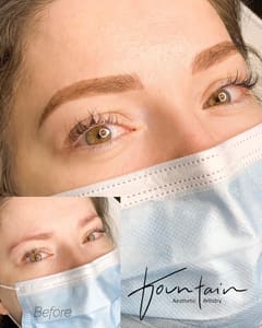 Eyebrow Tattoo result by Fountain Aesthetic Artistry in Westerville, OH