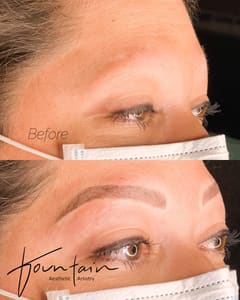 Eyebrow Tattoo result by Fountain Aesthetic Artistry in Westerville, OH