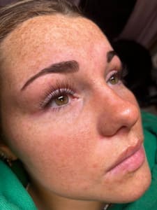 Eyebrow Tattoo result by Foxy Brows Ink in Cedar Lake, IN
