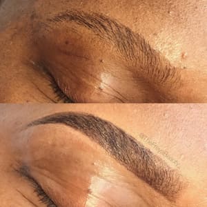 Eyebrow Tattoo result by Freya Beauty & Threads in Paris, TX