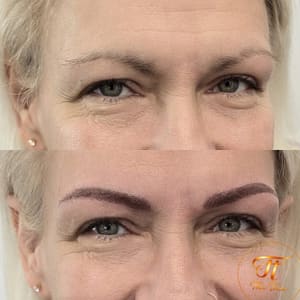 Eyebrow Tattoo result by GALAX PMU & BEAUTY ACADEMY Microblading Eyebrows Eyeliners Lipblush Galax VA in Galax, VA