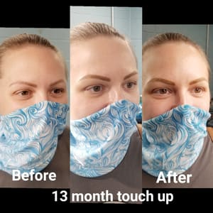 Eyebrow Tattoo result by Gem City Permanent Cosmetics in Erie, PA