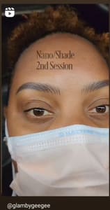 Eyebrow Tattoo result by Glam by Gee Gee Beauty Bar in Kansas City, MO