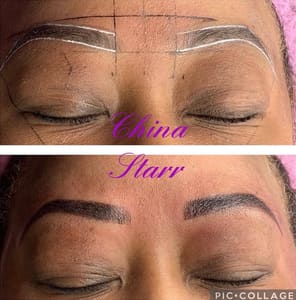 Eyebrow Tattoo result by Glam Starr Brow Bar Spa and Academy in Roswell, GA