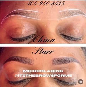 Eyebrow Tattoo result by Glam Starr Brow Bar Spa and Academy in Roswell, GA