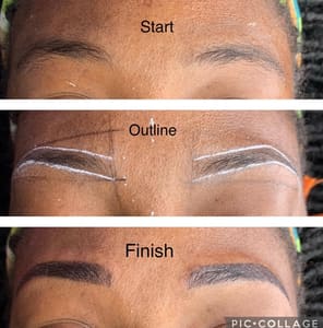 Eyebrow Tattoo result by Glam Starr Brow Bar Spa and Academy in Roswell, GA