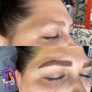 Eyebrow Tattoo result by Glamour Ghoul Ink in Boulder City, NV