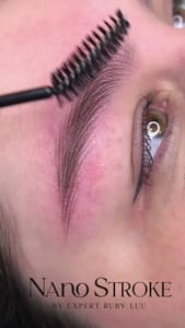 Eyebrow Tattoo result by Glamour Lash and Brows Salon in Costa Mesa, CA
