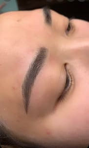 Eyebrow Tattoo result by Glamour Lash and Brows Salon in Costa Mesa, CA
