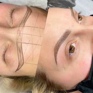 Eyebrow Tattoo result by Glamour Lashes by Hannah in Houston, TX