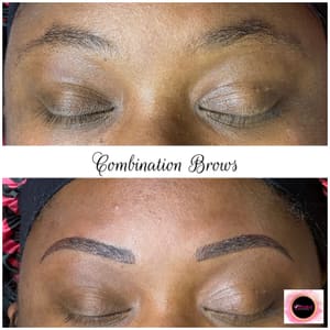 Eyebrow Tattoo result by Glamour Strokes Microblading Studio in Athens, TX