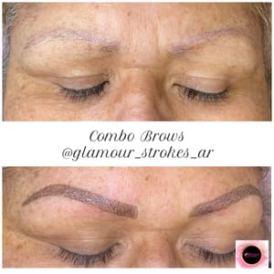 Eyebrow Tattoo result by Glamour Strokes Microblading Studio in Athens, TX