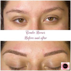 Eyebrow Tattoo result by Glamour Strokes Microblading Studio in Athens, TX