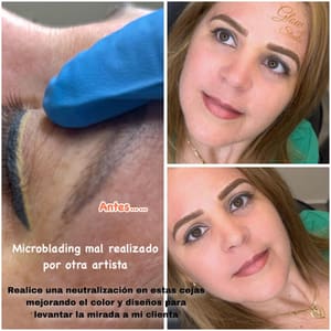 Eyebrow Tattoo result by Glow Microblading Studio in Mcallen, TX