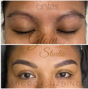 Eyebrow Tattoo result by Glow Microblading Studio in Mcallen, TX