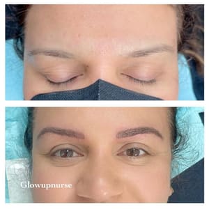 Eyebrow Tattoo result by Glow Up Med-Spa & Beauty Salon in Weston, FL