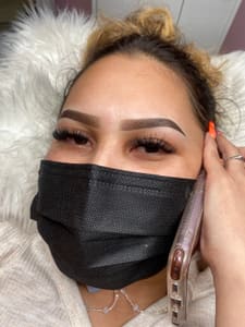 Eyebrow Tattoo result by Glowrious Beauty Bar in Huntington Park, CA
