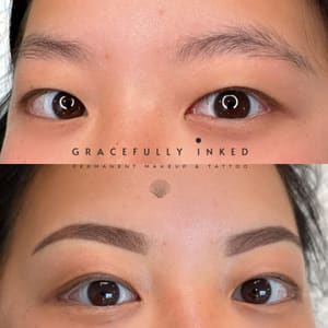 Eyebrow Tattoo result by Gracefully Inked Permanent Makeup in Pacific Grove, CA