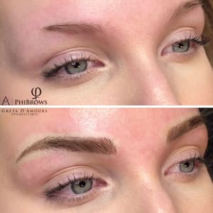 Eyebrow Tattoo result by Greta's Beauty Bar in Agawam, MA