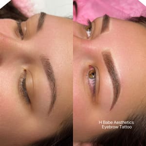 Eyebrow Tattoo result by H Babe Aesthetics in Mission Viejo, CA