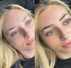 Eyebrow Tattoo result by Hairstrokes by Ellie Semi-Permanent Makeup in Merced, CA