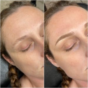 Eyebrow Tattoo result by Hairstrokes by Ellie Semi-Permanent Makeup in Merced, CA