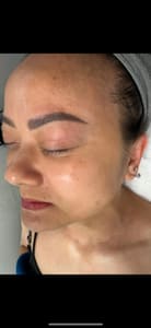 Eyebrow Tattoo result by Hang Phan Skincare Treatment Melasma Acne PMU in Sugar Land, TX