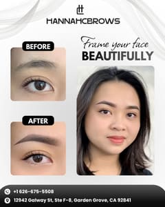 Eyebrow Tattoo result by Hannahcbrows in Garden Grove, CA
