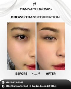 Eyebrow Tattoo result by Hannahcbrows in Garden Grove, CA